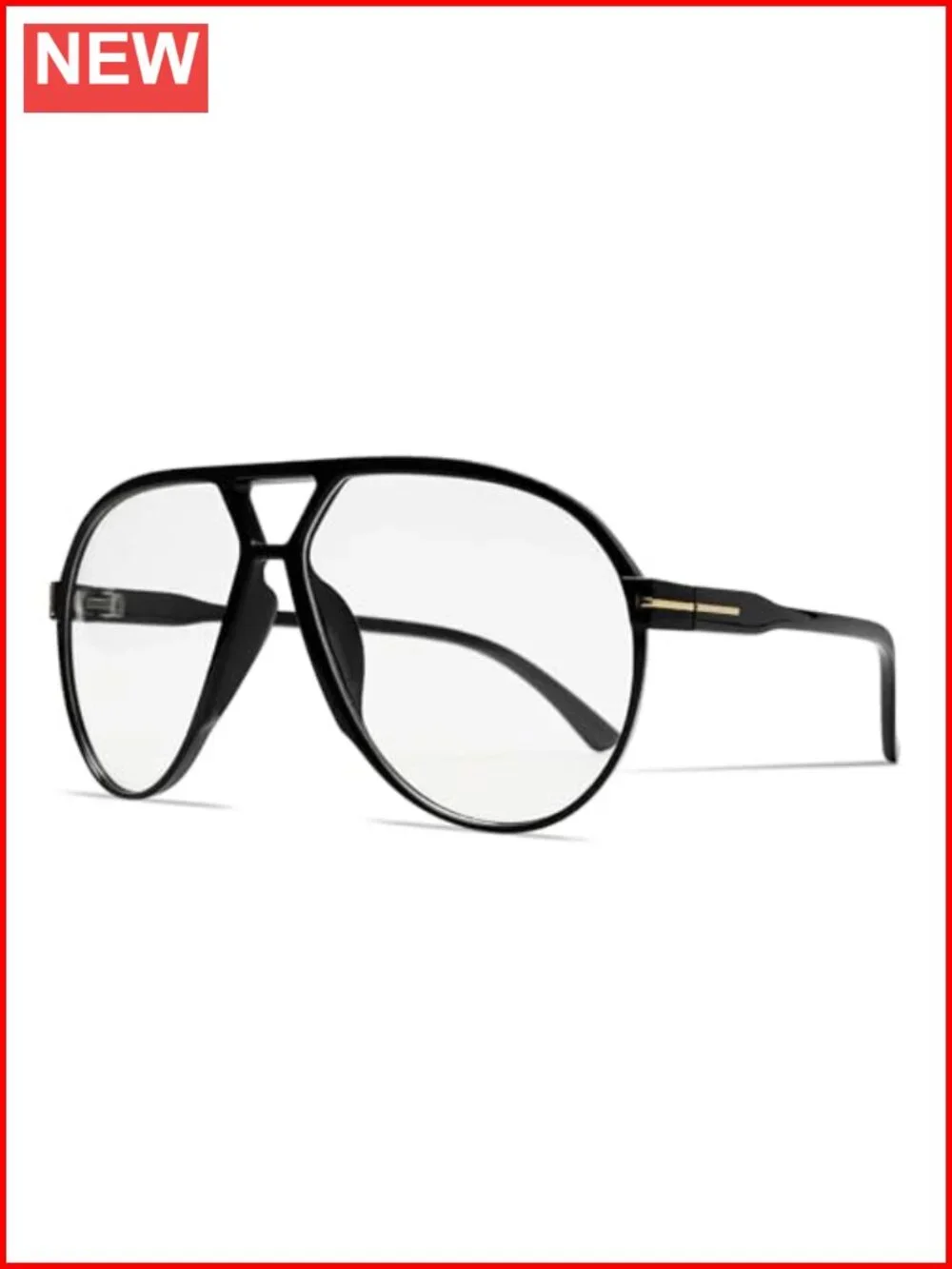 Retro Aviator Sunglasses Oversized Classic Square Tangle Free Unisex